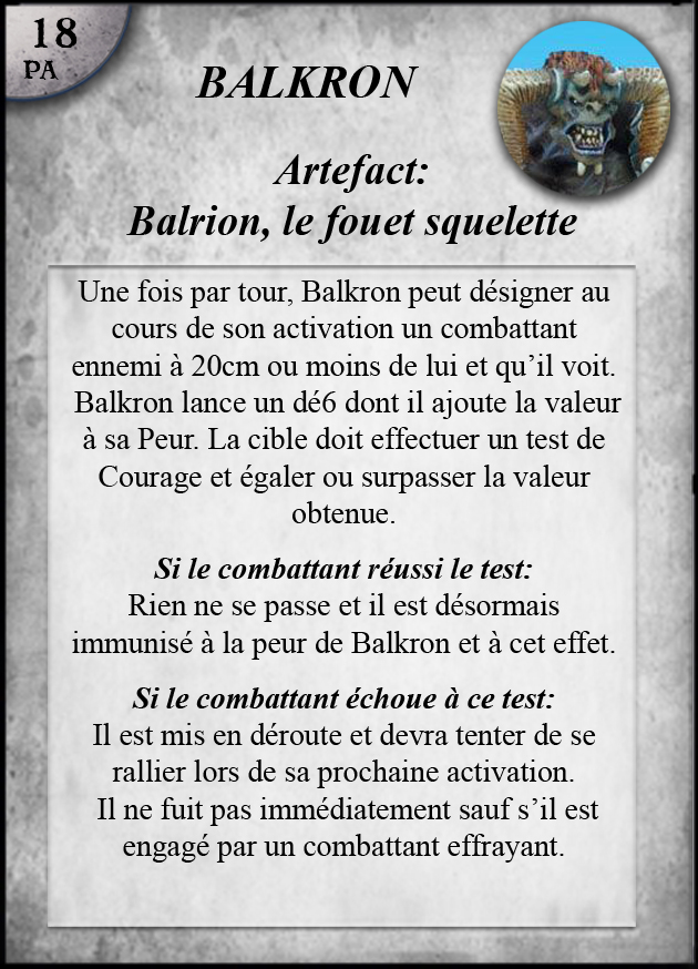 Balrion, Fouet Squelette